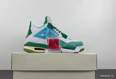AJ4-KNCW 4 Grass Green Jordan edition) White    (limited Retro AJ4-KNCW SB 0628